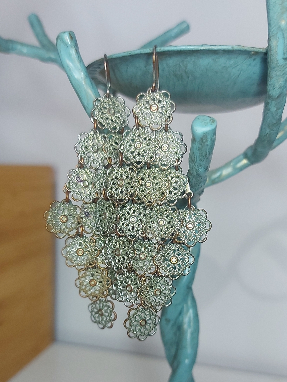 Vintage Drop Floral Earrings